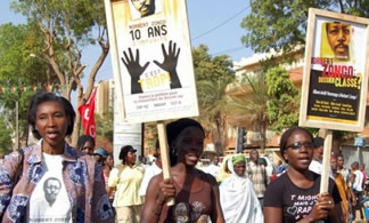 Police question protestors over march on 10th anniversary of Burkina Faso journalist’s murder